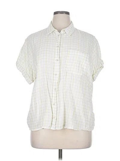 Pre-owned Universal Thread Short Sleeve Blouse In Yellow