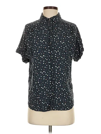 Pre-owned Universal Thread Short Sleeve Button Down Shirt In Black
