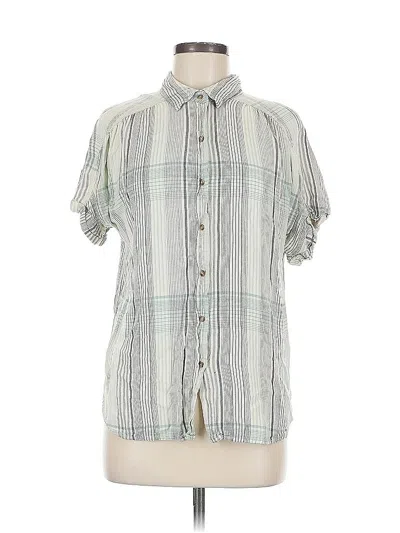 Pre-owned Universal Thread Short Sleeve Button Down Shirt In Gray