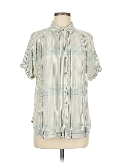 Pre-owned Universal Thread Short Sleeve Button Down Shirt In Green