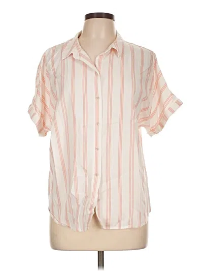 Pre-owned Universal Thread Short Sleeve Button Down Shirt In Pink