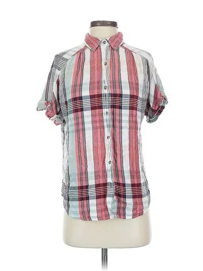 Pre-owned Universal Thread Short Sleeve Button Down Shirt In Red