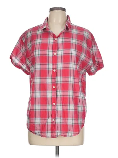 Pre-owned Universal Thread Short Sleeve Button Down Shirt In Red