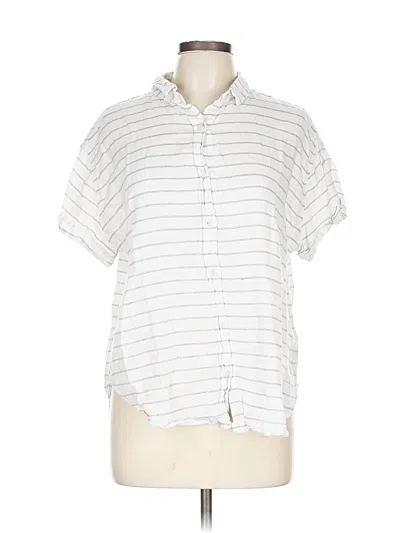 Pre-owned Universal Thread Short Sleeve Button Down Shirt In Silver