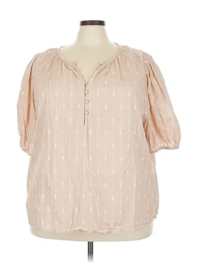 Pre-owned Universal Thread Short Sleeve Henley Shirt In Brown