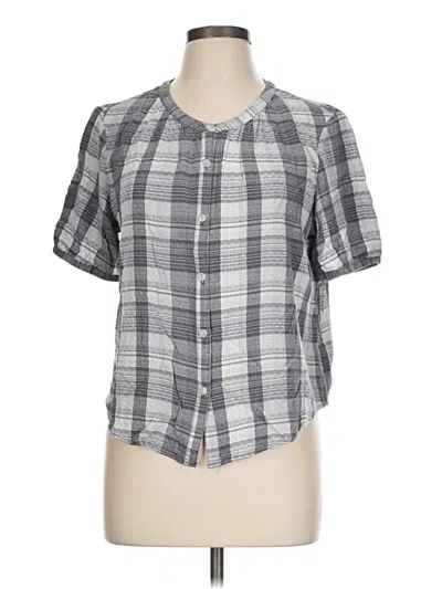 Pre-owned Universal Thread Short Sleeve Henley Shirt In Gray