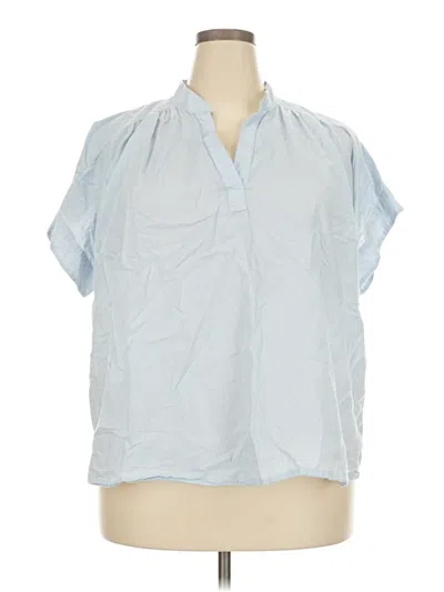 Pre-owned Universal Thread Short Sleeve Polo Shirt In Blue