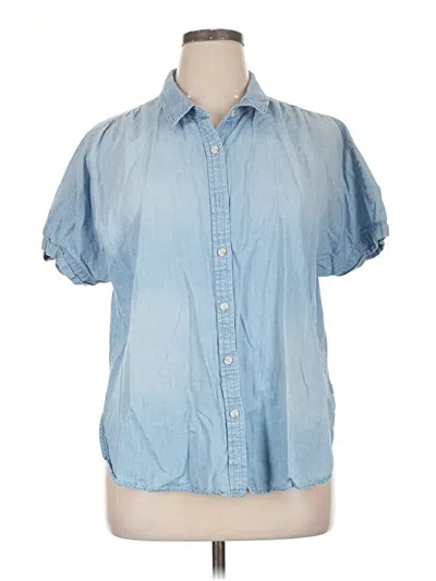 Pre-owned Universal Thread Short Sleeve Polo Shirt In Blue