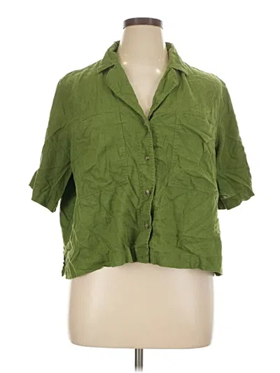 Pre-owned Universal Thread Short Sleeve Polo Shirt In Green