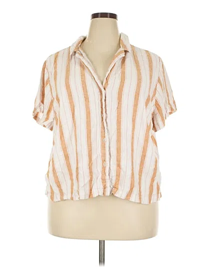 Pre-owned Universal Thread Short Sleeve Polo Shirt In Orange