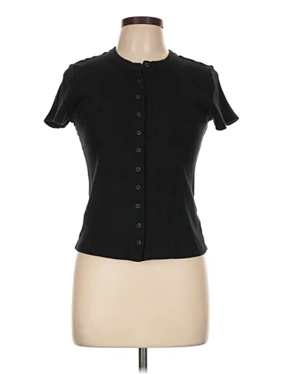 Pre-owned Universal Thread Short Sleeve Top Black Mock Neckline Tops