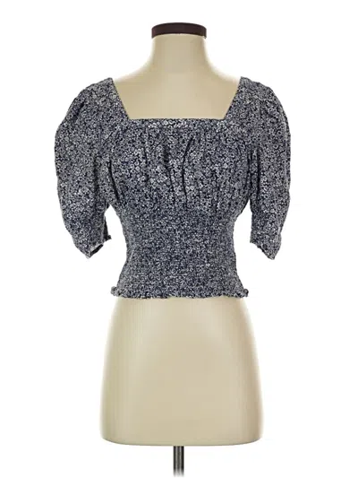 Pre-owned Universal Thread Short Sleeve Top Blue Sweetheart Neckline Tops