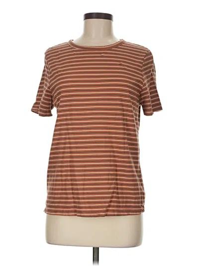 Pre-owned Universal Thread Short Sleeve Top Brown Crew Neck Tops