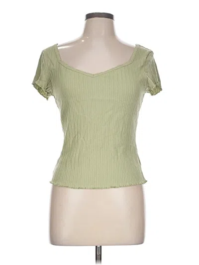 Pre-owned Universal Thread Short Sleeve Top Green Sweetheart Neckline Tops