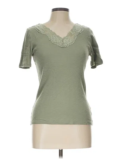 Pre-owned Universal Thread Short Sleeve Top Green Sweetheart Neckline Tops