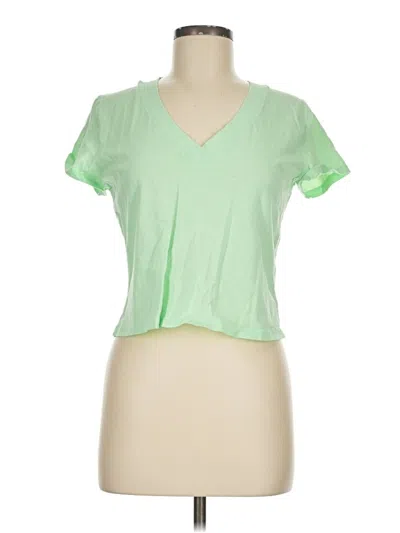 Pre-owned Universal Thread Short Sleeve Top Green Sweetheart Neckline Tops