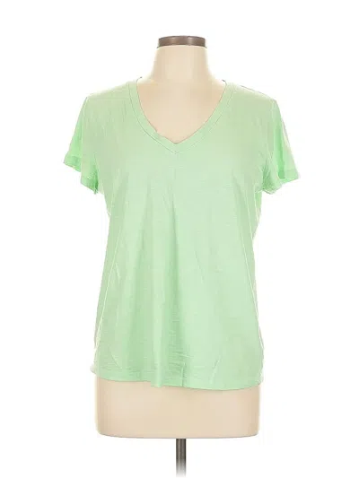 Pre-owned Universal Thread Short Sleeve Top Green V Neck Tops