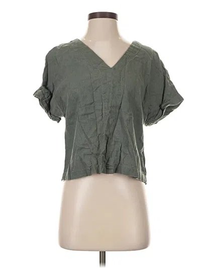 Pre-owned Universal Thread Short Sleeve Top Green V-neck Tops