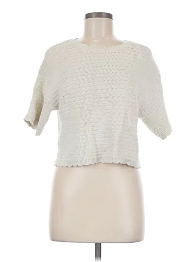 Pre-owned Universal Thread Short Sleeve Top Ivory Boatneck Tops