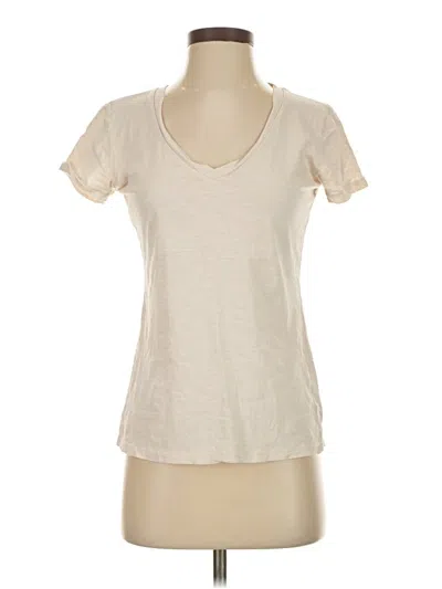 Pre-owned Universal Thread Short Sleeve Top Ivory Scoop Neck Tops