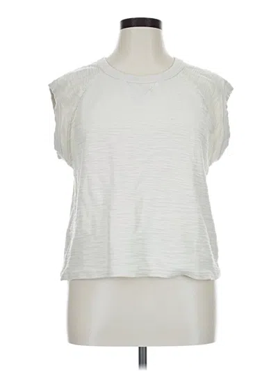Pre-owned Universal Thread Short Sleeve Top Silver Cowl Neck Tops