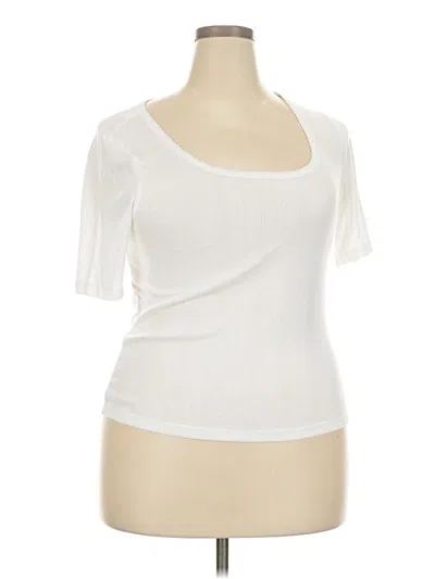 Pre-owned Universal Thread Short Sleeve Top White Square Neckline Tops