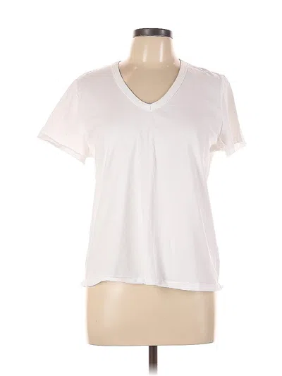 Pre-owned Universal Thread Short Sleeve Top White V Neck Tops