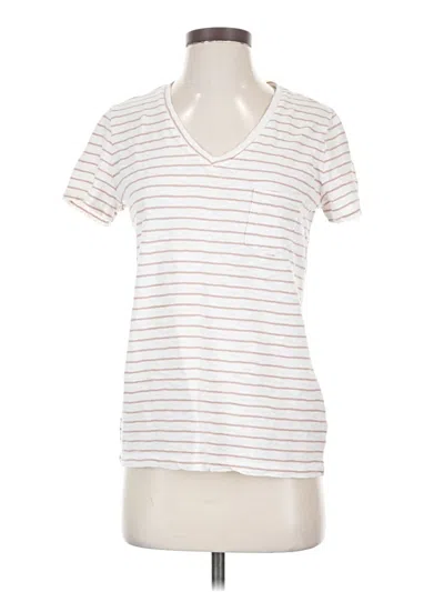 Pre-owned Universal Thread Short Sleeve Top White V-neck Tops