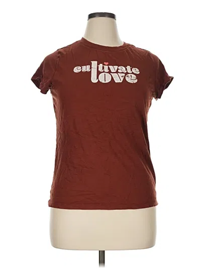 Pre-owned Universal Thread Short Sleeve T-shirt In Brown