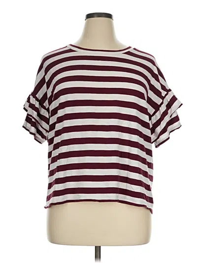Pre-owned Universal Thread Short Sleeve T-shirt In Burgundy