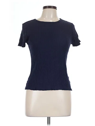 Pre-owned Universal Thread Short Sleeve Turtleneck In Blue