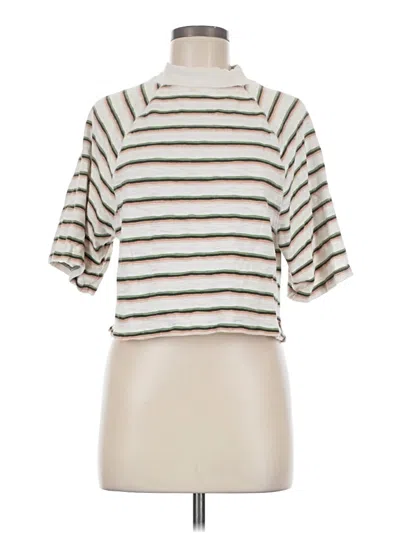Pre-owned Universal Thread Short Sleeve Turtleneck In Ivory