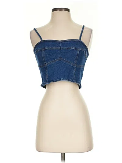 Pre-owned Universal Thread Sleeveless Blouse In Blue