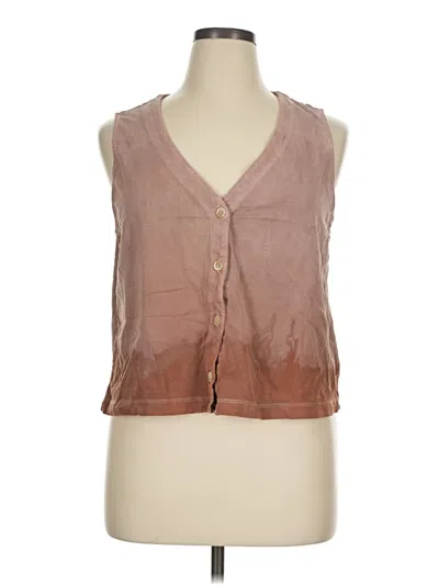 Pre-owned Universal Thread Sleeveless Blouse In Brown