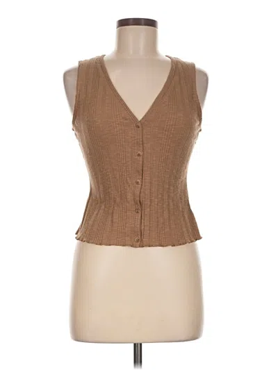 Pre-owned Universal Thread Sleeveless Blouse In Brown