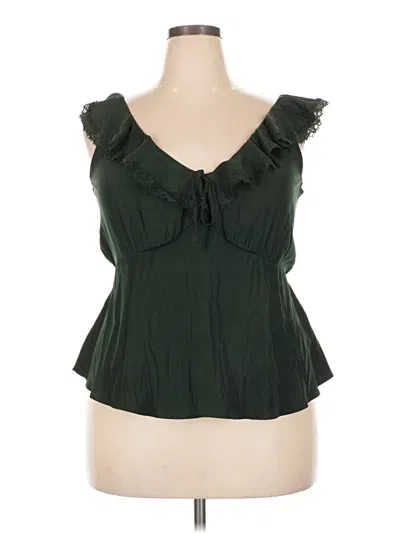 Pre-owned Universal Thread Sleeveless Blouse In Green
