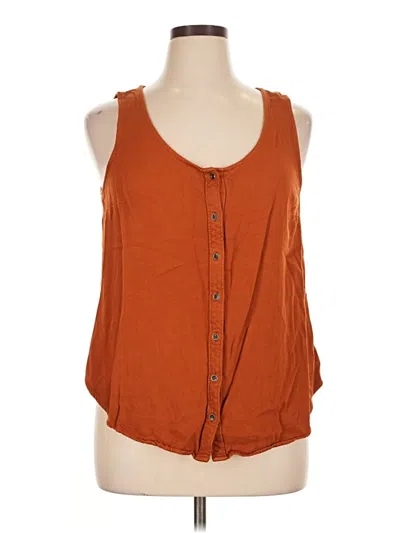 Pre-owned Universal Thread Sleeveless Blouse In Orange