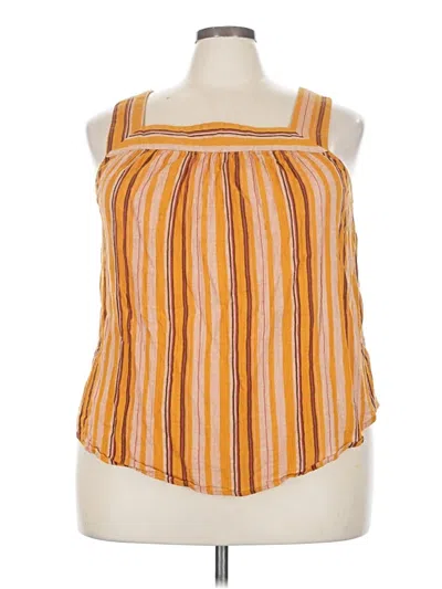 Pre-owned Universal Thread Sleeveless Blouse In Orange