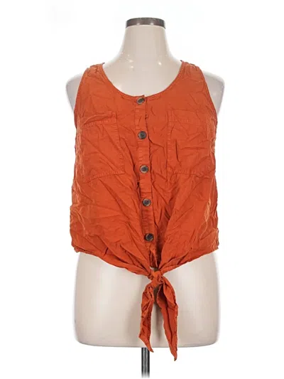Pre-owned Universal Thread Sleeveless Blouse In Orange