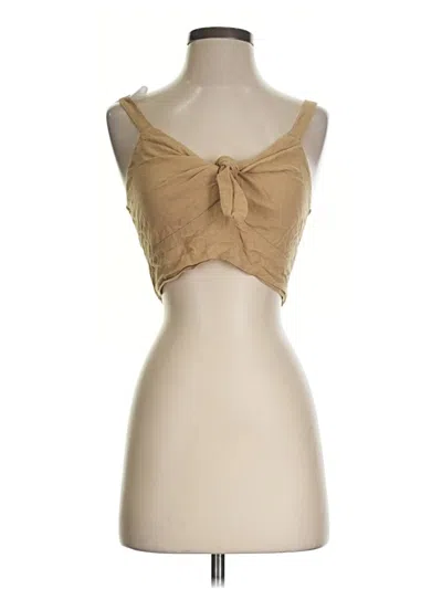 Pre-owned Universal Thread Sleeveless Blouse In Tan