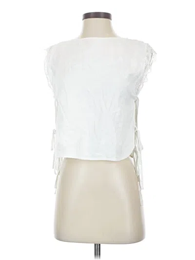 Pre-owned Universal Thread Sleeveless Blouse In White