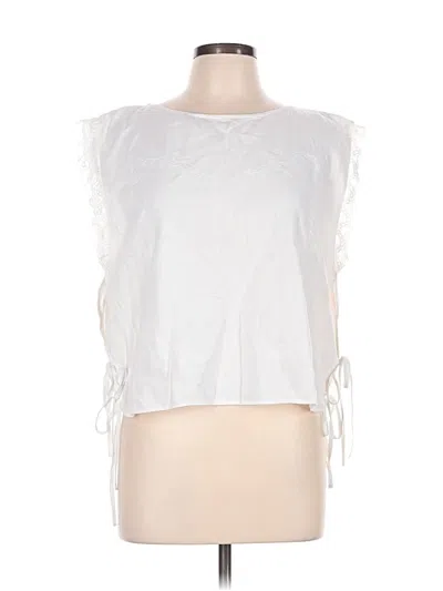 Pre-owned Universal Thread Sleeveless Blouse In White