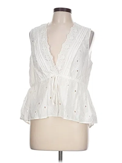 Pre-owned Universal Thread Sleeveless Blouse In White