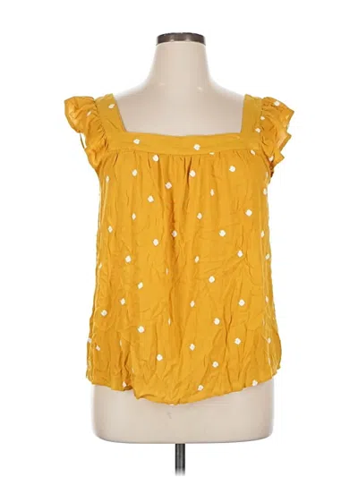 Pre-owned Universal Thread Sleeveless Blouse In Yellow