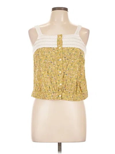 Pre-owned Universal Thread Sleeveless Blouse In Yellow