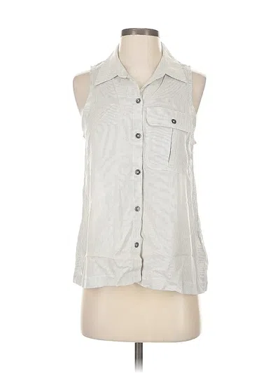 Pre-owned Universal Thread Sleeveless Button Down Shirt In Gray
