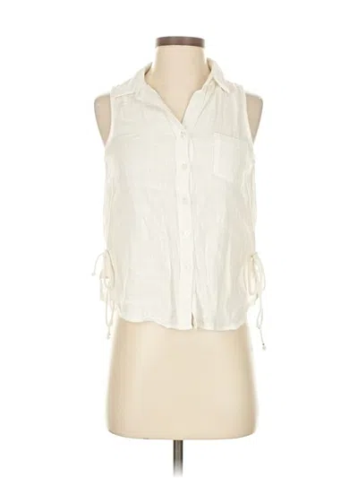 Pre-owned Universal Thread Sleeveless Button Down Shirt In White