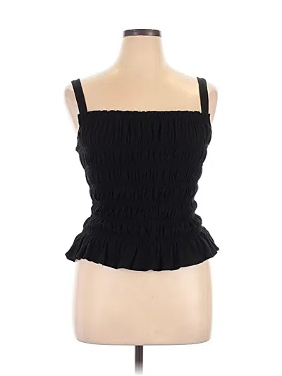 Pre-owned Universal Thread Sleeveless Top Black Strapless Neckline Tops