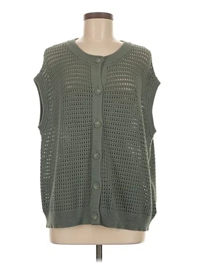 Pre-owned Universal Thread Sleeveless Top Green Square Neckline Tops