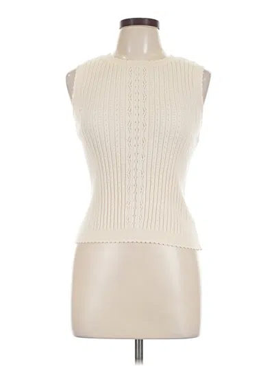 Pre-owned Universal Thread Sleeveless Top Ivory High Neck Tops